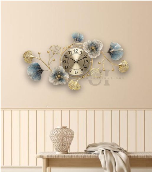 Metal Wall Clock Big Antique Decorative Stylish Latest Watch & Decoration Design For Home Decor Interior Gold For Bedroom Living Room Dining Office Farm Cafes Restaurant Hotels House Hall Item 70cm
