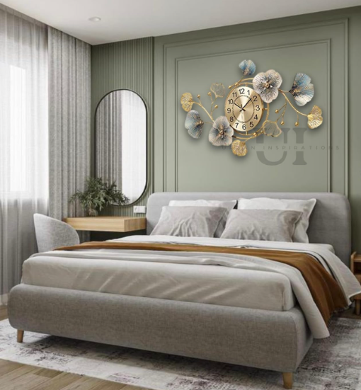 Metal Wall Clock Big Antique Decorative Stylish Latest Watch & Decoration Design For Home Decor Interior Gold For Bedroom Living Room Dining Office Farm Cafes Restaurant Hotels House Hall Item 70cm - Image 2